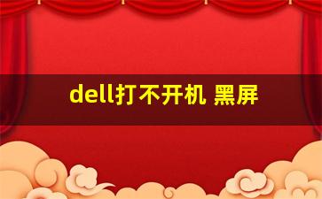 dell打不开机 黑屏